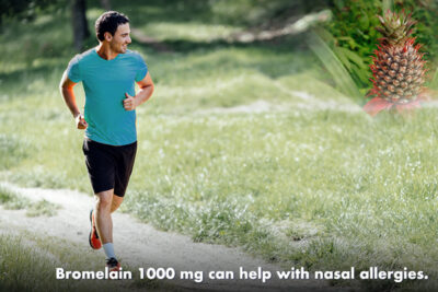 Nasal allergies are helped by bromelain 100mg